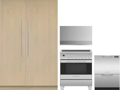 5 Piece Package Includes Refrigerator, Freezer, Range, Hood And Dishwasher